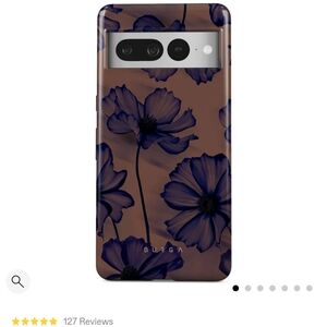 Velvet Night - Google Pixel 7pro Case (Floral Brown and Purple Phone Case)